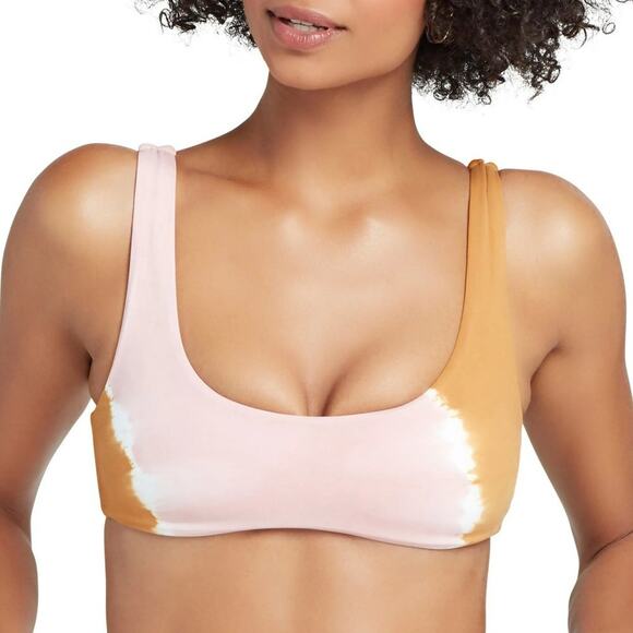 L*SPACE-Tie Dye Bikini Top, Size X-Large in Stripe Tie Dye - Picture 1 of 4